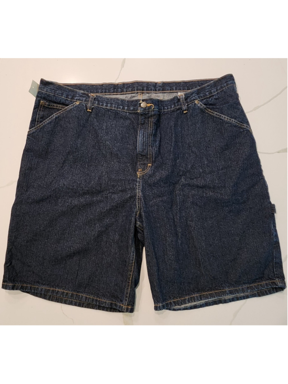 Bullseye Jeanwear Men's Relaxed Fit Denim Cargo Shorts 48 NWT 100% Cotton Dark